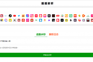 抖音快手小红书tiktok皮皮虾微视等几十种平台视频解析下载去水印网站源码