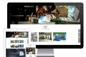 响应式钣金设备制造公司网站模板源码 自适应手机端+后台