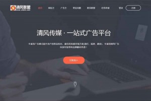 【广告联盟平台】极易一站式广告投放平台v9灰黑色高档网站模版源码