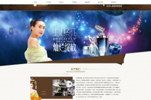 棕色化妆品网站织梦dede模板源码[自适应手机版]