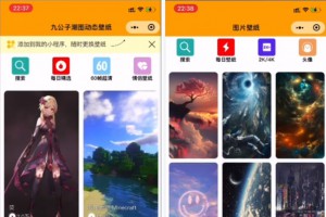 带音乐动态手机壁纸小程序源码-带自动采集-更新功能