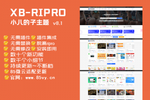 【RiPro子主题】小八子主题v8.1，极致美化，功能超乎所想