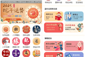 2025新版修复蛇年运势测试风水起名系统源码/八字算命/财运姻缘/周易/运势测算/塔罗牌占卜